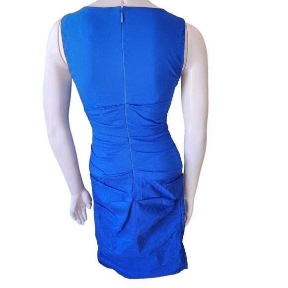 Nicole Miller Blue Ruffle Dress (2) - Picture 4 of 5